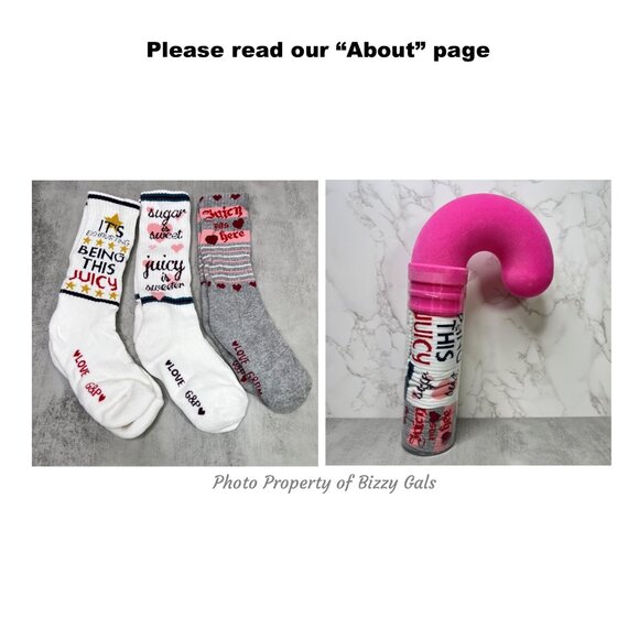 Rare Vintage Y2K Juicy Couture Love G&P 3 Pair Girls Socks Women Small